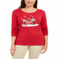 Karen Scott Camiseta Feminina Snow Bike Algodão Vermelha Tamanho XS