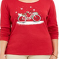 Karen Scott Camiseta Feminina Snow Bike Algodão Vermelha Tamanho XS