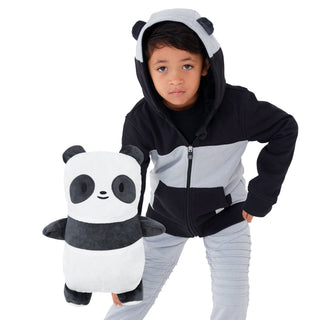Cubcoats Kid's Transforming 2 in 1 Hoodie Sweater Jacket and Soft Character Plushie Black Size 2T