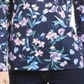 Karen Scott Blusa Henley Feminina Estampa Floral Azul Tamanho X-S