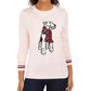 Tommy Hilfiger Suéter Feminino Manga Longa Estampado Terrier Rosa Tamanho Grande