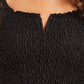 Blusa Crave Fame Junior com Renda e Babados, Preta, Tamanho Pequeno