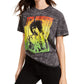 Camiseta feminina vintage Jimi Hendrix Graphic, cinza, tamanho médio