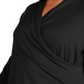 Blusa feminina Alfani Plus Faux-Wrap preta tamanho 0X