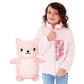 Jaqueta Sherpa Super Macia 2 em 1 Transformadora de Personagens Cubcoats, Jaqueta Sherpa Infantil com Zíper, Preta Unissex