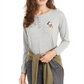 Camiseta Henley Mickey Mouse da Disney Junior, cinza, tamanho X-S
