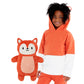 Cubcoats Kids Transformando 2 em 1 Unissex Flynn the Fox Moletom com Capuz 2 em 1 Bicho de Pelúcia em Laranja Queimado