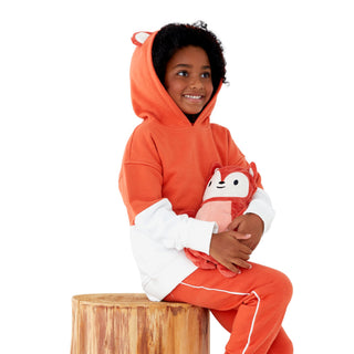 Cubcoats Kids Transforming 2 in 1  Unisex Flynn the Fox 2-in-1 Stuffed Animal Hoodie in Burnt Orange
