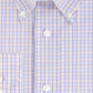 Camisa social masculina Eagle Classic Fit com gola elástica, Violet Twist, roxa, tamanho 34-35