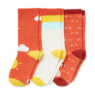 Cubcoats 3 Pack of Colorful Kids Character Premium Calf Cut Socks Size 1T