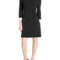 Vestido feminino Tommy Hilfiger com gola e manga curta, tamanho 2, preto