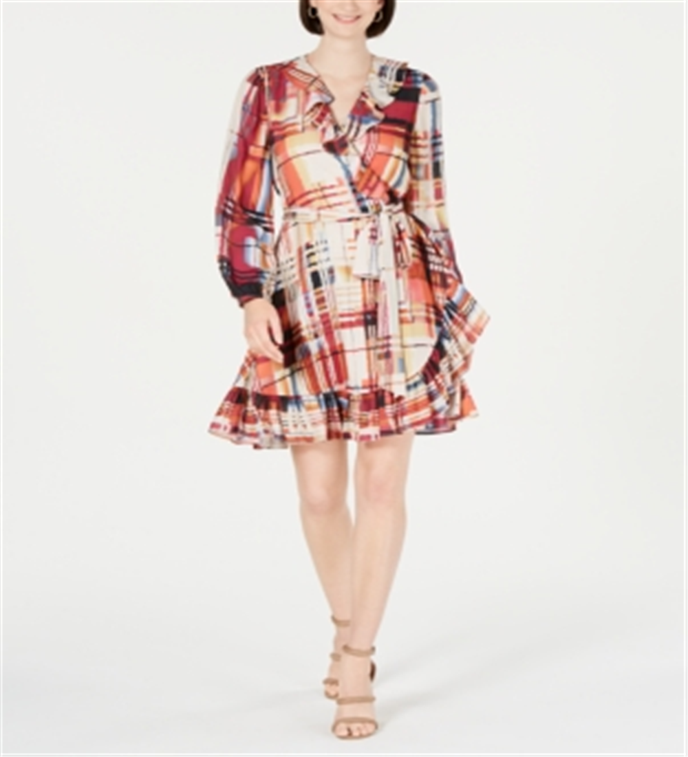 Vestido feminino com bainha e babados, da INC International Concepts, branco, tamanho 16