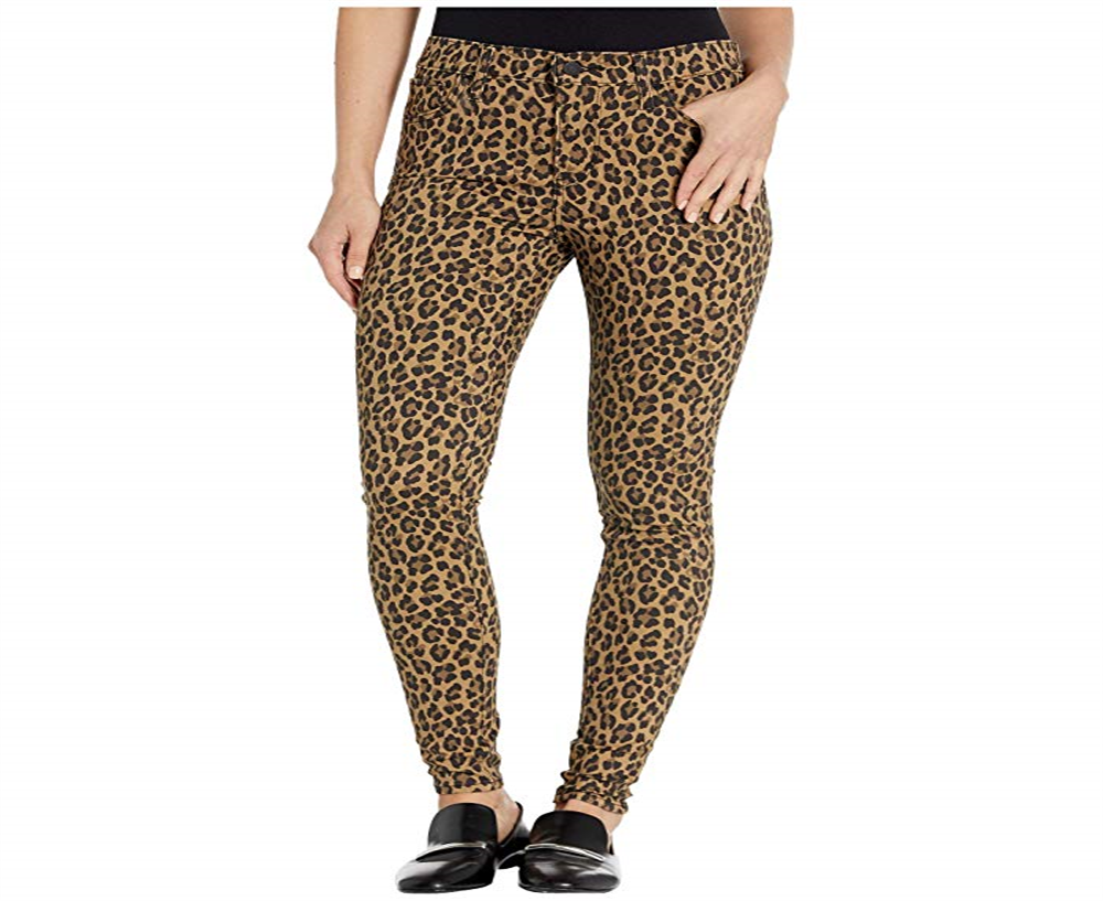Calça jeans Levi's feminina super skinny de cintura alta com estampa de leopardo, tamanho leopardo dourado, 31x30