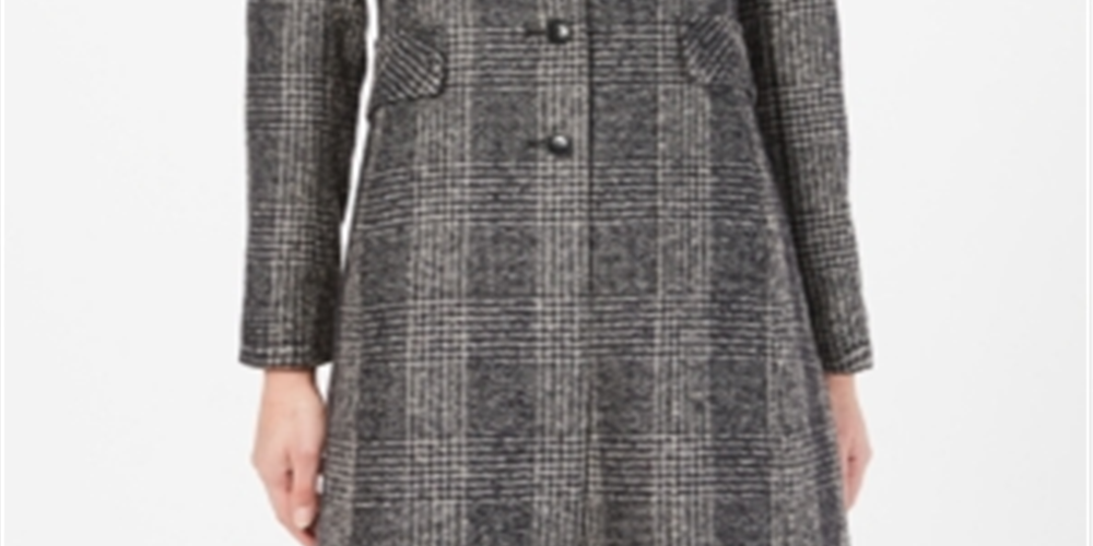 Casaco feminino Forecaster com gola de pele de raposa, cinza, tamanho 18