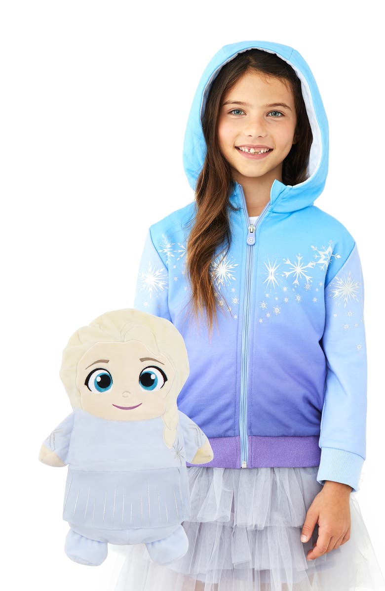 Cubcoats Transformando 2 em 1 X Disney Frozen(TM) Elsa 2 em 1 Bicho de Pelúcia com Capuz Azul