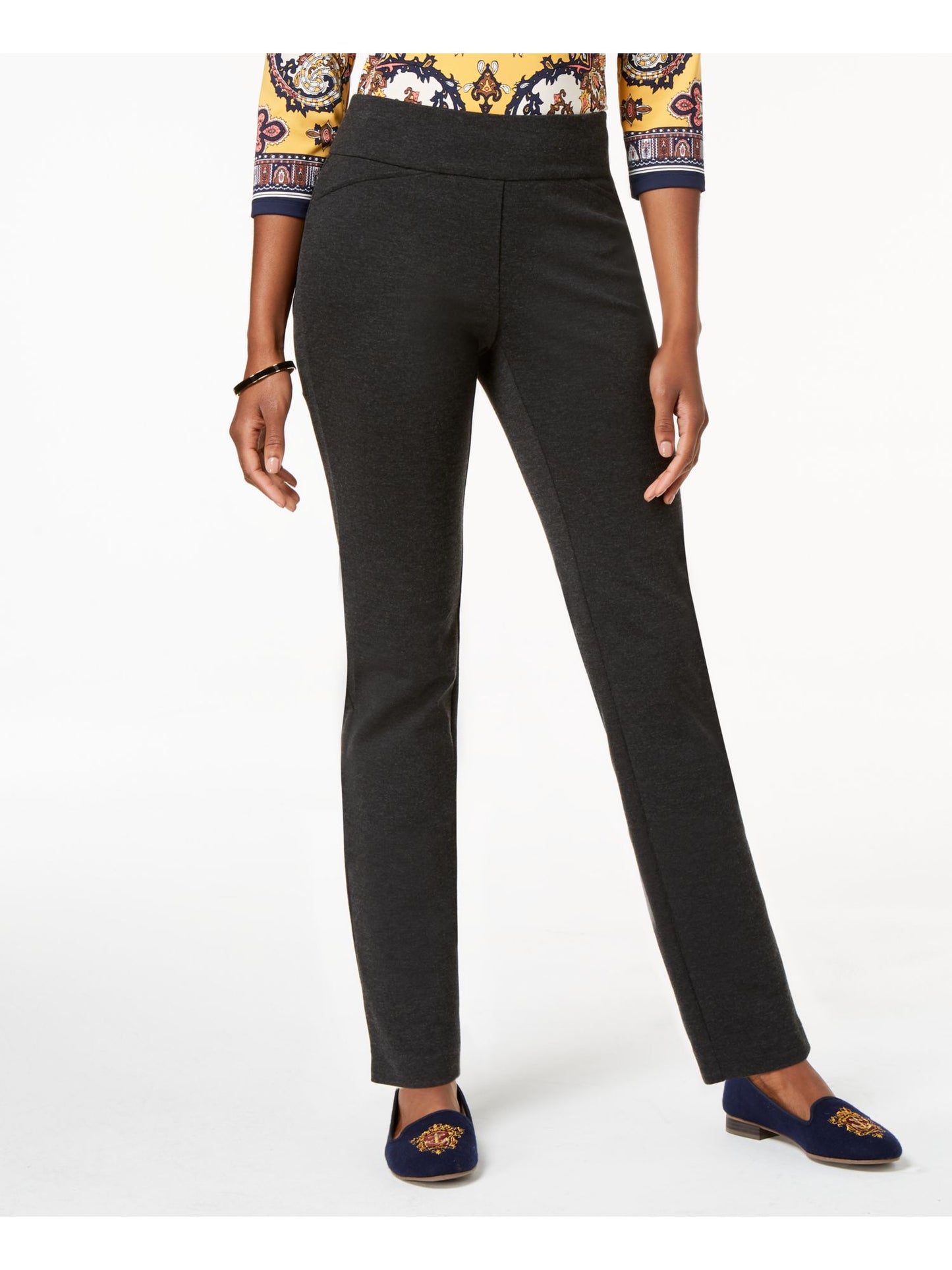 Calça feminina de malha mesclada Charter Club, cinza, tamanho 16X3