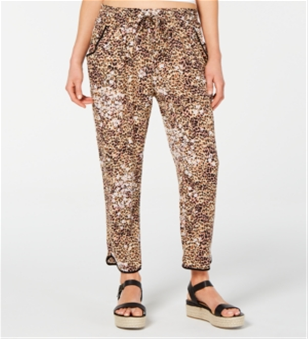 Calça macia American Rag Junior's com babados e bainha tulipa, marrom, tamanho XS