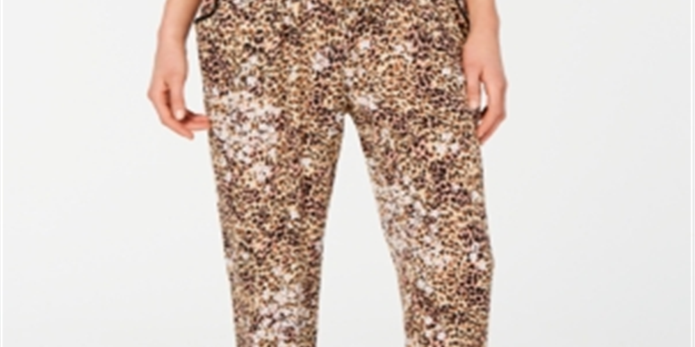 Calça macia American Rag Junior's com babados e bainha tulipa, marrom, tamanho XS