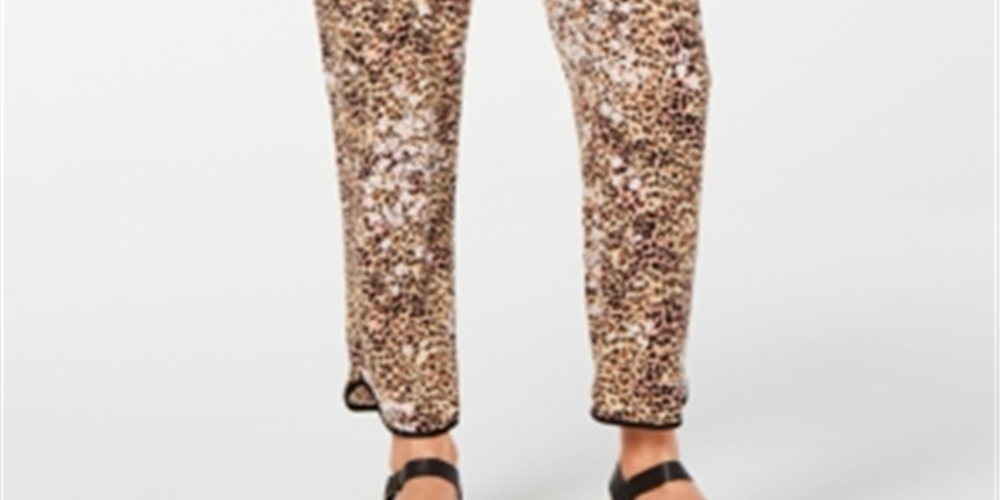 Calça macia American Rag Junior's com babados e bainha tulipa, marrom, tamanho XS