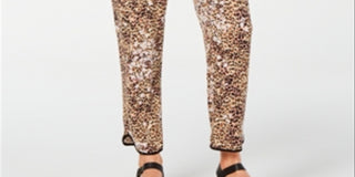 Calça macia American Rag Junior's com babados e bainha tulipa, marrom, tamanho XS