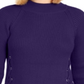 Suéter de malha canelada com amarração e gola falsa feminino Style &amp; Co, roxo, tamanho pequeno
