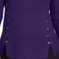 Suéter de malha canelada com amarração e gola falsa feminino Style &amp; Co, roxo, tamanho pequeno