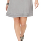 Vestido camiseta jeans com franjas feminino Style &amp; Co, cinza, tamanho pequeno