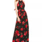 Vestido longo feminino com estampa floral e alças finas, preto, tamanho 14, da INC International Concepts