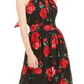 Vestido longo feminino com estampa floral e alças finas, preto, tamanho 14, da INC International Concepts
