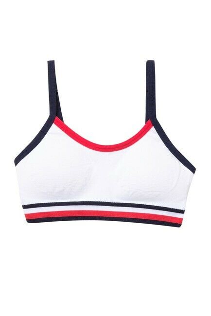 Sutiã esportivo sem costura Tommy Hilfiger para meninas, com bandeira em relevo, tamanho 8-10