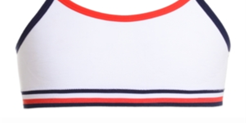 Sutiã esportivo sem costura Tommy Hilfiger para meninas, com bandeira em relevo, tamanho 8-10