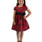 Conjunto de vestido xadrez com laço e vestido de boneca Bonnie Toddler Girl, 2 peças, vermelho, tamanho 2T