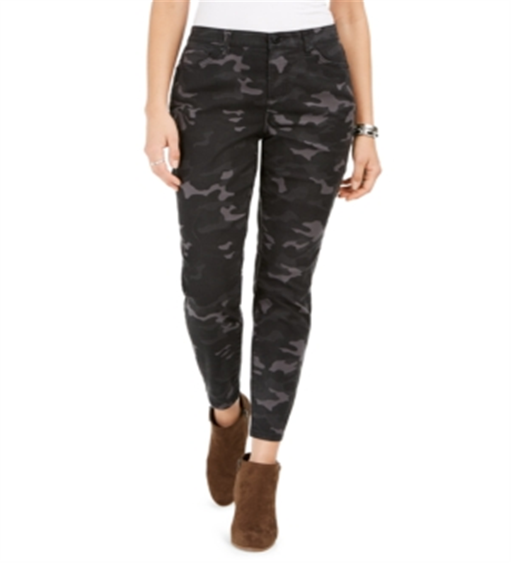 Calça jeans skinny curvilínea estampada feminina Style &amp; Co, cinza, tamanho 4