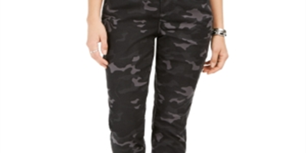 Calça jeans skinny curvilínea estampada feminina Style &amp; Co, cinza, tamanho 4