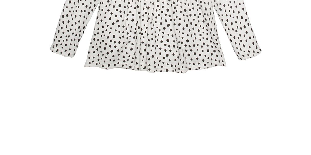 Túnica de algodão com estampa de bolinhas First Impressions para meninas, tamanho 4T, branca