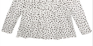 Túnica de algodão com estampa de bolinhas First Impressions para meninas, tamanho 4T, branca