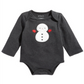 Body manga longa boneco de neve First Impressions para bebê menino cinza tamanho 12 MOS