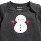 Body manga longa boneco de neve First Impressions para bebê menino cinza tamanho 12 MOS