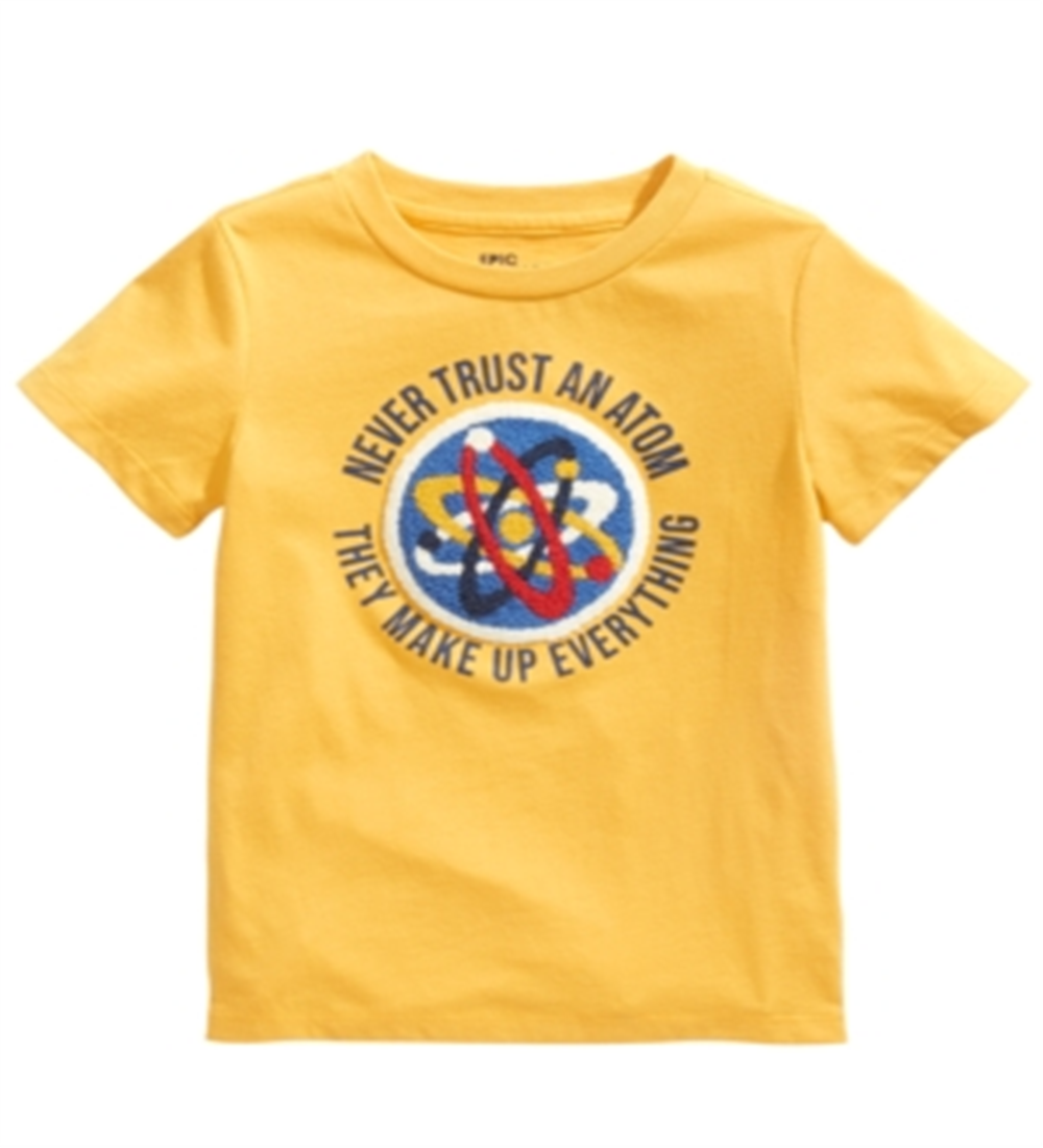 Camiseta infantil Epic Threads Atom Chenille para meninos, amarela, tamanho 3