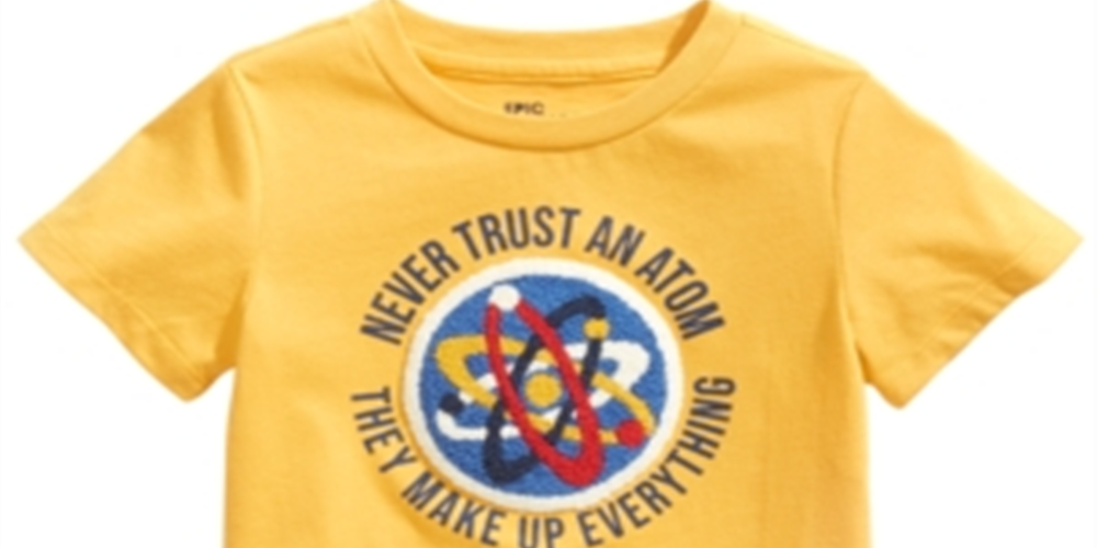 Camiseta infantil Epic Threads Atom Chenille para meninos, amarela, tamanho 3