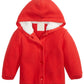 First Impressions Unissex Bebê Forro Faux Sherpa Com Capuz Vermelho Tamanho 12M