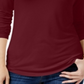 Blusa feminina de gola alta Maison Jules, vermelha, tamanho médio