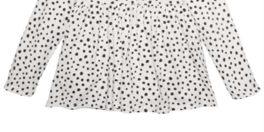 Túnica de algodão com estampa de bolinhas First Impressions para meninas, tamanho 2T, branca