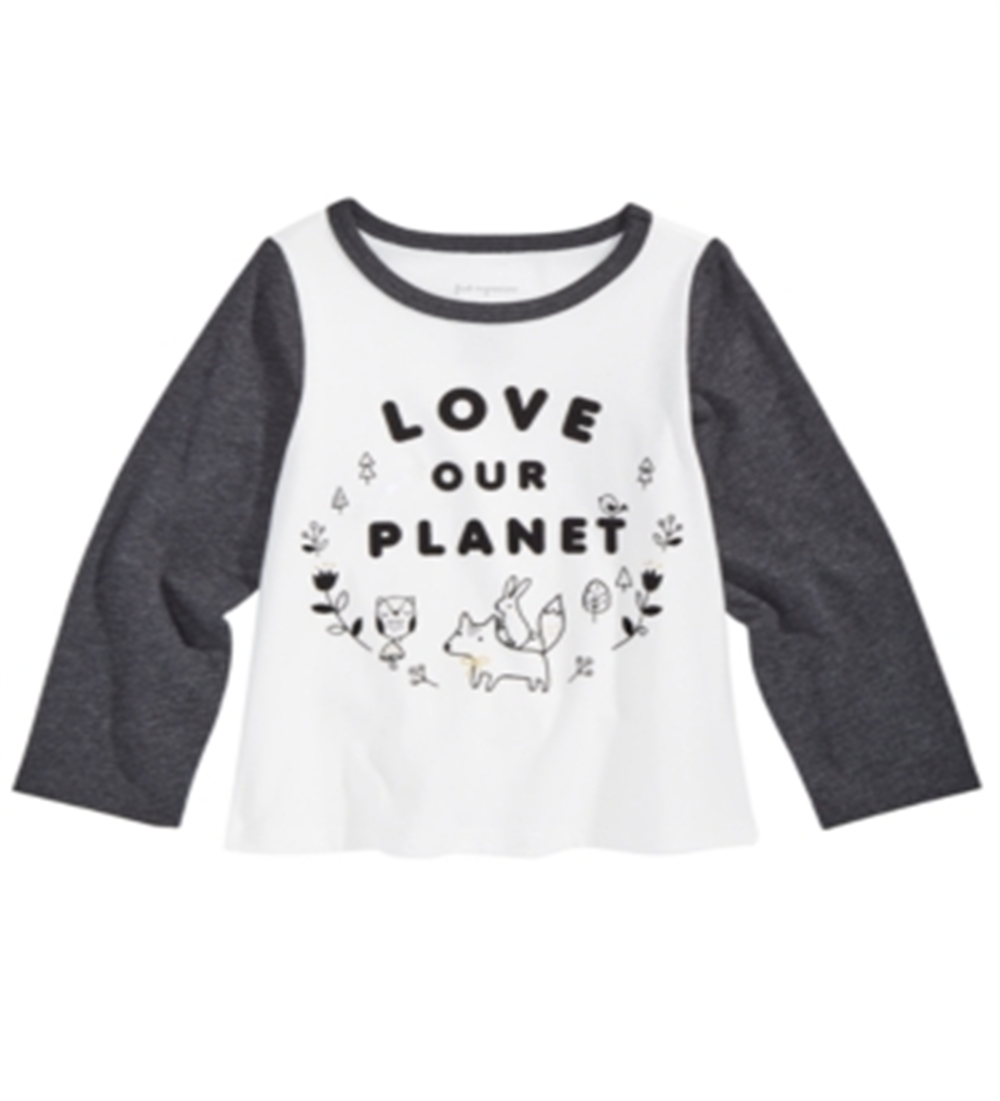Camiseta de algodão estampada Planet para bebê First Impressions, tamanho 12 MO