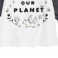 Camiseta de algodão estampada Planet para bebê First Impressions, tamanho 12 MO