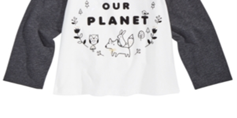 Camiseta de algodão estampada Planet para bebê First Impressions, tamanho 12 MO