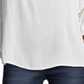 Blusa feminina John Paul Richard com acabamento em crochê, branca, tamanho grande