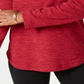 Karen Scott Moletom Feminino Marled Vermelho Tamanho Pequeno Pequeno