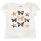 Camiseta infantil feminina Epic Threads com borboletas, branca, tamanho 6