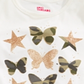 Camiseta infantil feminina Epic Threads com borboletas, branca, tamanho 6